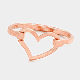 Open Metal Heart Hook Bracelet